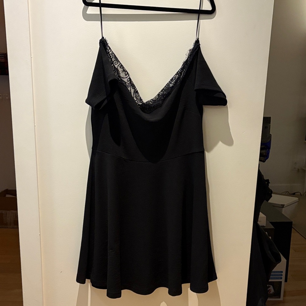 New Look Black Dress with Lace Detail